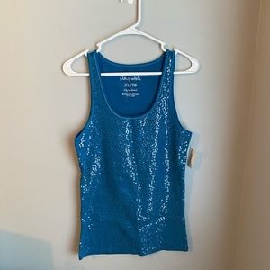 Aéropostale Sequin Tank Tops- Teal & Black
